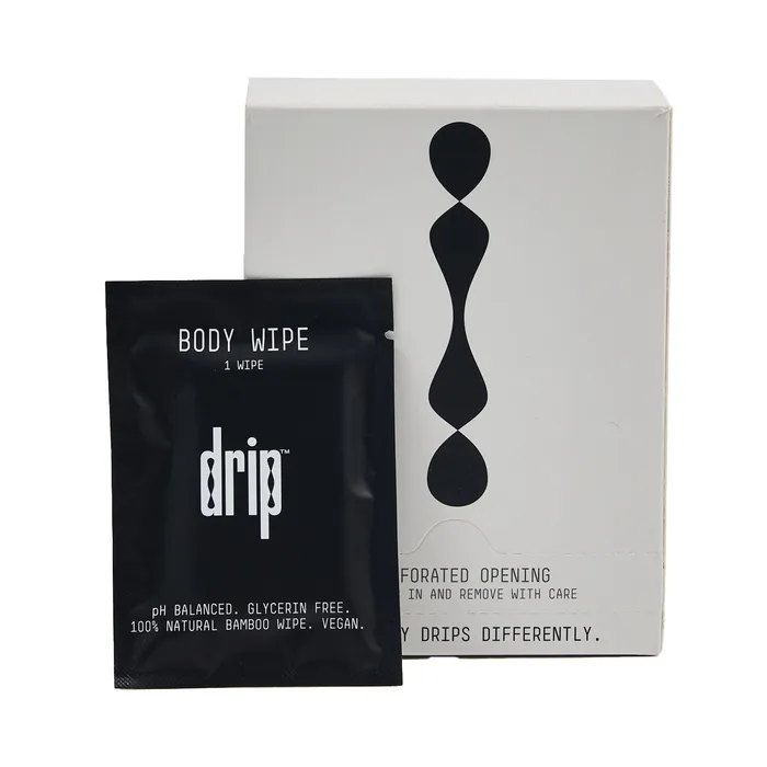 Drip Body Wipes OnTheGo 20 Sachets Drip Female Sex Toys