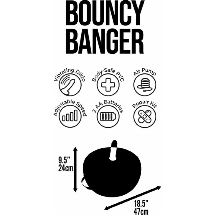 Female Sex Toys | Bouncy Banger Inflatable Vibrating Dildo - Hott Products Unlimited