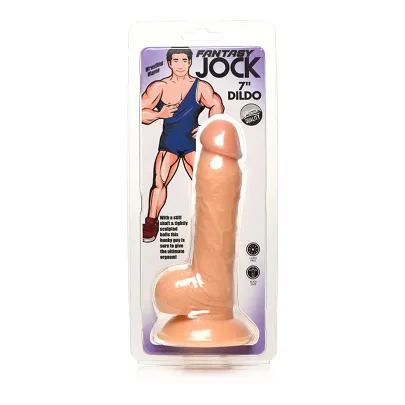 Female Sex Toys Curve Toys JOCK Wrestling Wayne 7 dildo with balls Light
