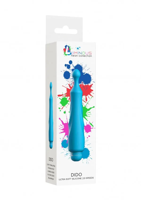 Luminous Dido ABS Bullet With Silicone Sleeve 10Speeds Turquoise Female Sex Toys