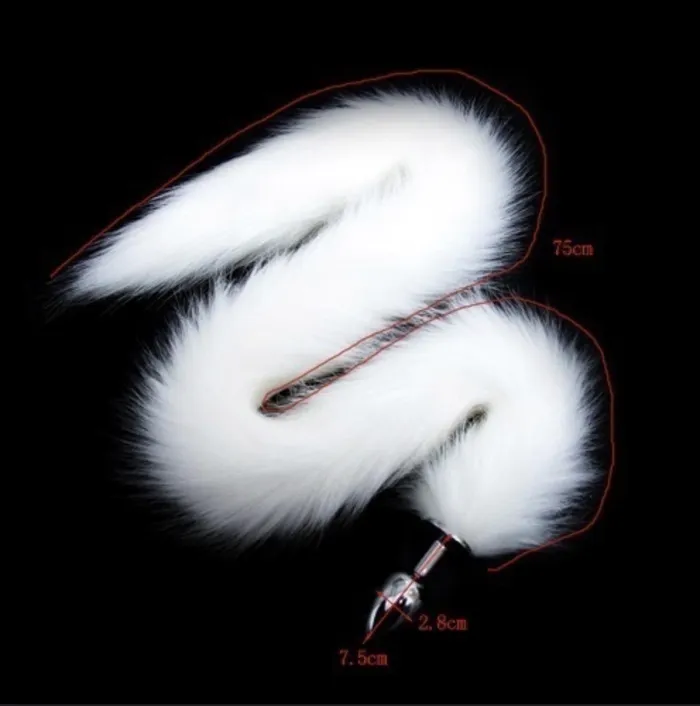 Perfectly Incorrect Anal | White 25 inch Long Faux Fox Tail Butt Plug