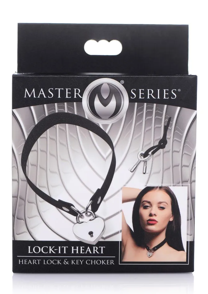Master Series Master Series Lock-It Heart Lock and Key Choker | Dildos