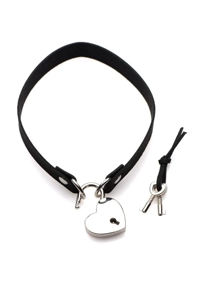 Master Series Master Series Lock-It Heart Lock and Key Choker | Dildos