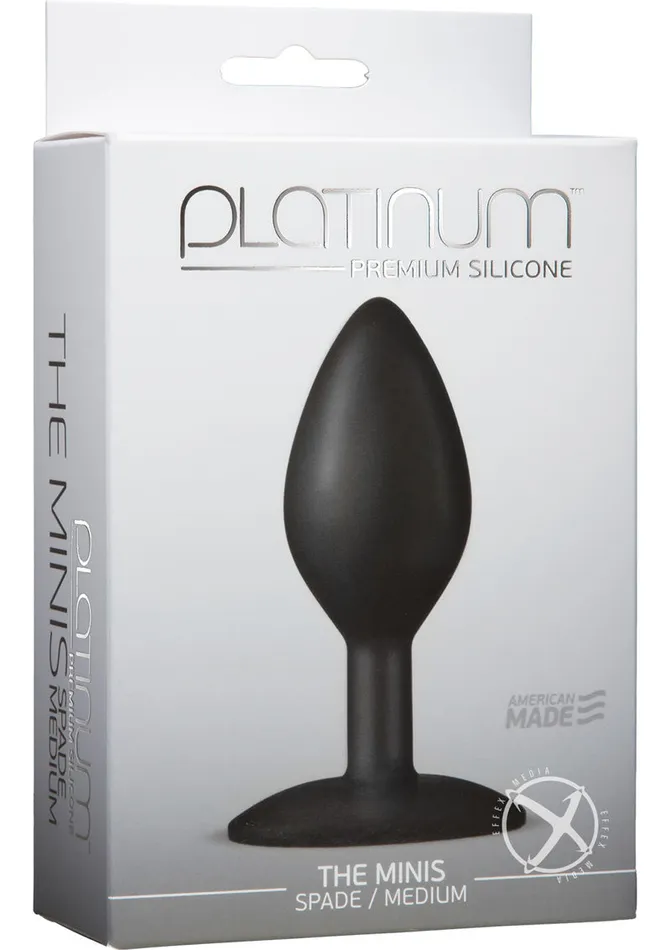Platinum Premium Silicone Male Sex Toys | Platinum Premium Silicone - The Minis - Spade - Medium Anal Plug