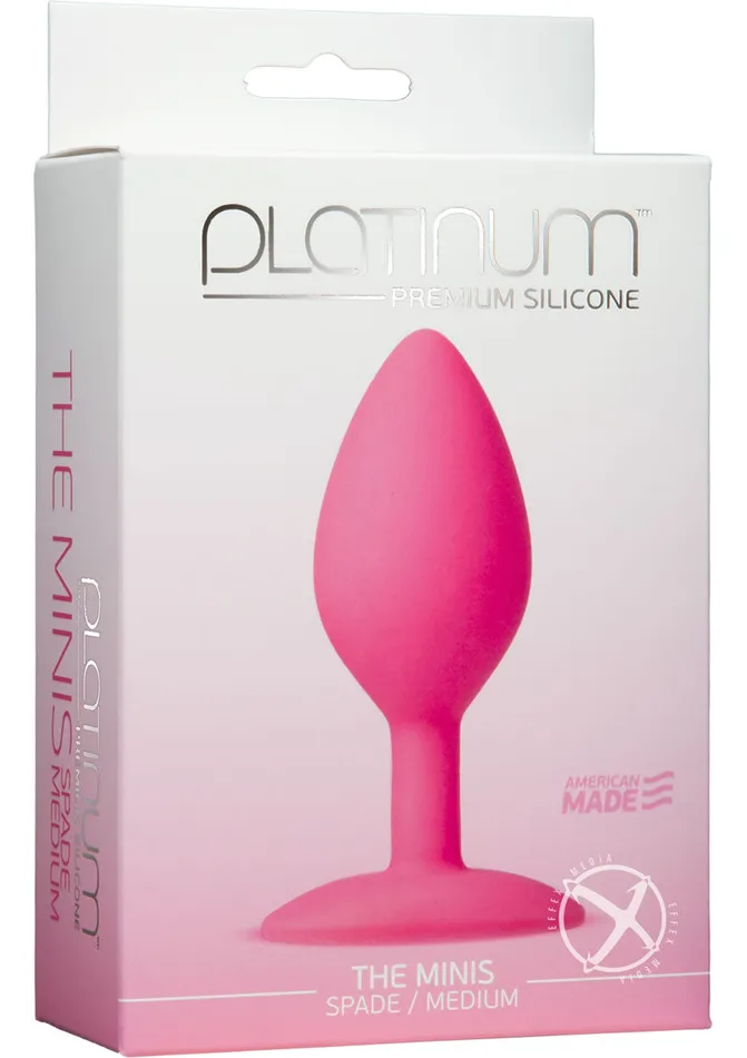 Platinum Premium Silicone Male Sex Toys | Platinum Premium Silicone - The Minis - Spade - Medium Anal Plug