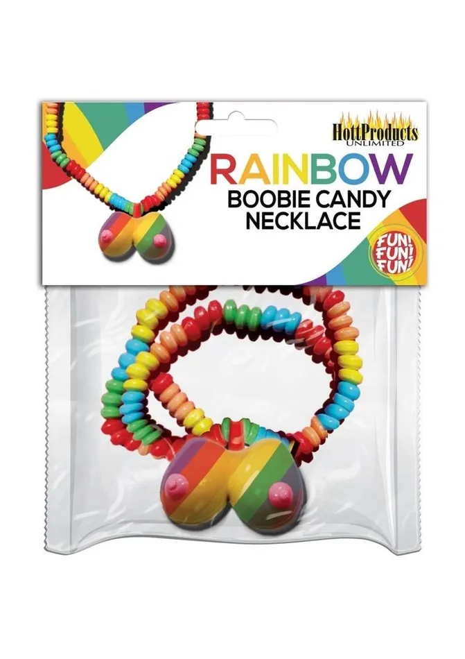 Rainbow Dildos | Rainbow Boobie Candy Necklace