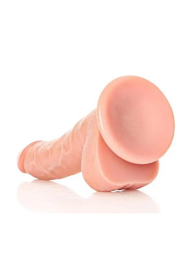 Realrock Curved Realistic Dildo with Balls and Suction Cup | Real Rock Female Sex Toys