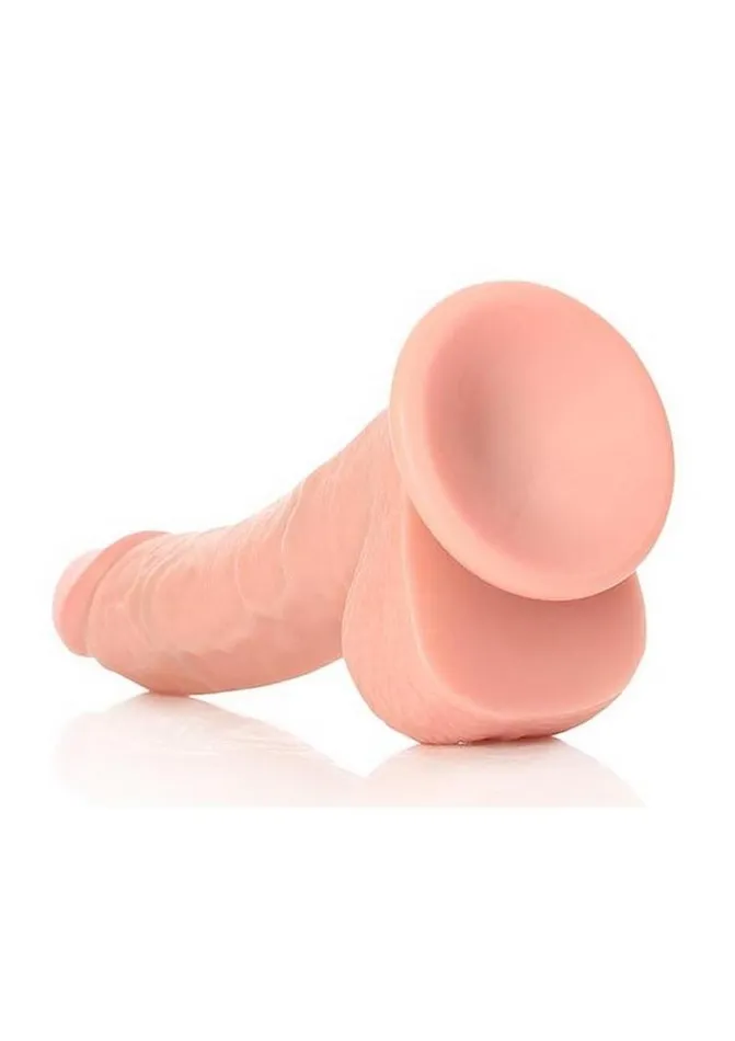 Realrock Curved Realistic Dildo with Balls and Suction Cup | Real Rock Female Sex Toys