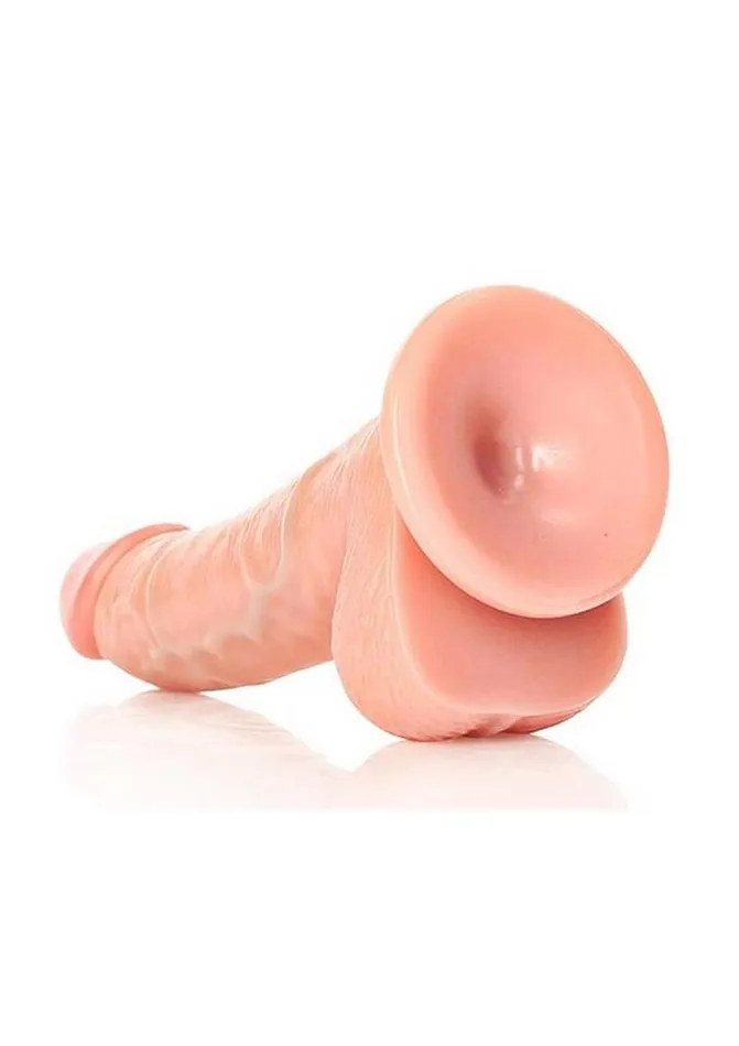 Realrock Curved Realistic Dildo with Balls and Suction Cup | Real Rock Female Sex Toys
