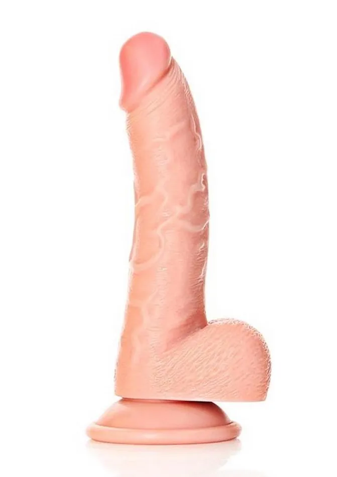 Realrock Curved Realistic Dildo with Balls and Suction Cup | Real Rock Female Sex Toys