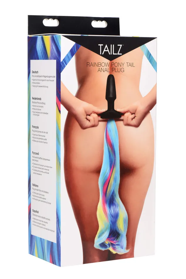XR Brands Tailz Anal | Rainbow Pony Tail Anal Plug XR Brands Tailz Anal | Rainbow Pony Tail Anal Plug
