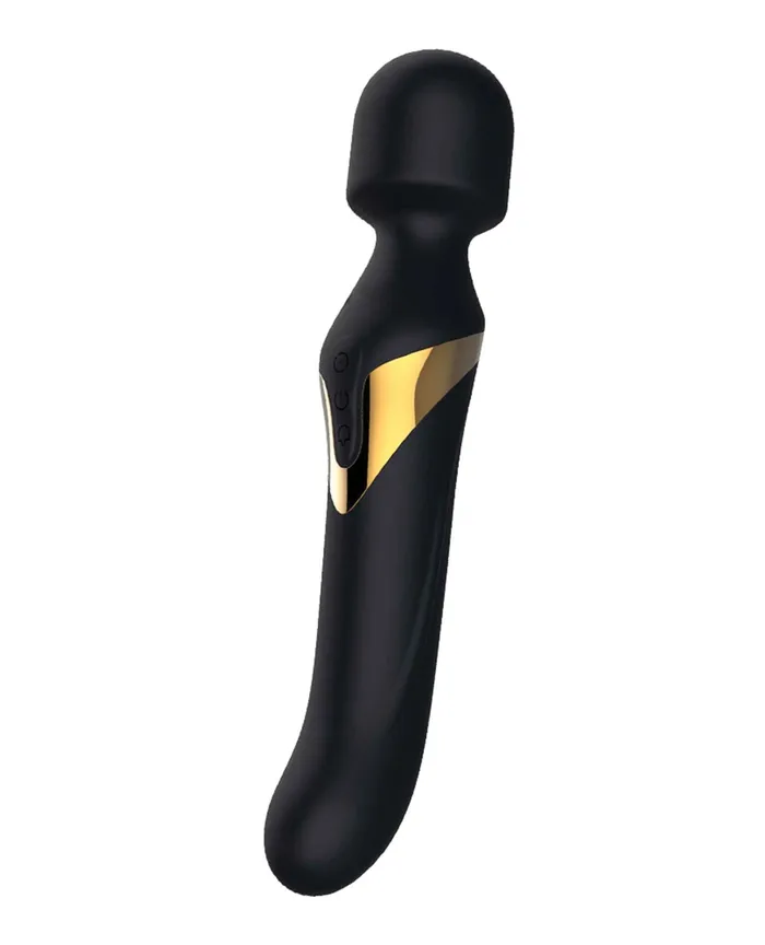 Vibrators | Dorcel Dorcel Dual Orgasms Wand - Black/Gold