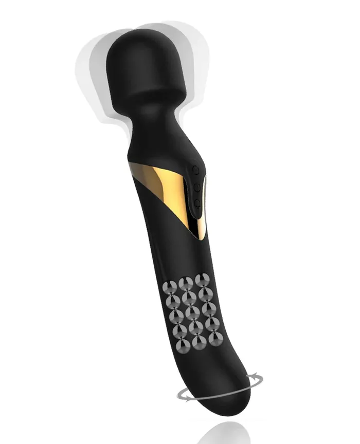 Vibrators | Dorcel Dorcel Dual Orgasms Wand - Black/Gold
